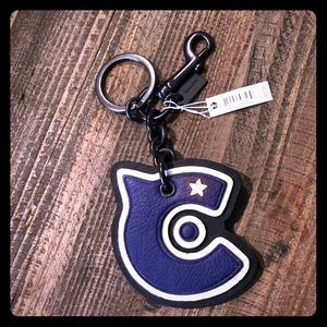 Coach Signature C Leather Bag Charm/Keychain